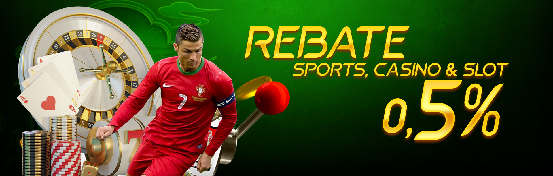 REBATE 0,5% LIVECASINO SPORTS DAN SLOT